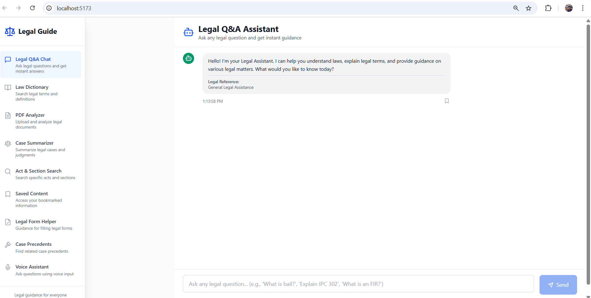 Legal Chatbot Guide